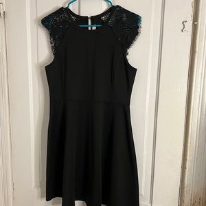 Cute never worn NWT Elodie little black dress! Lace shoulders